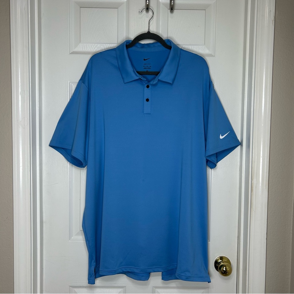 Nike FZ7495-489 Dri-FIT Men's Light Blue Golf Polo Shirt XXL - Picture 2 of 13